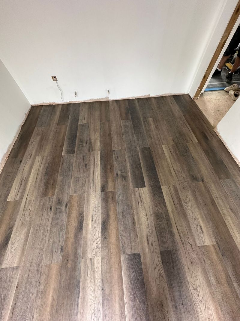 Completed timber-effect floor