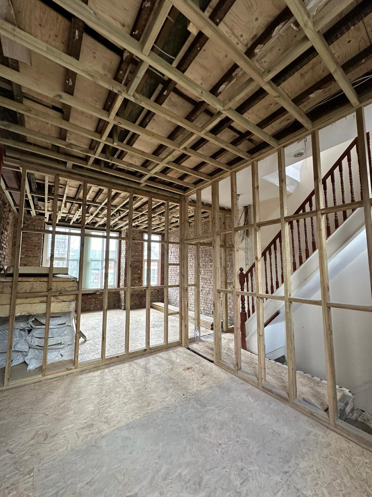 Internal timber framing at Shepparton Road